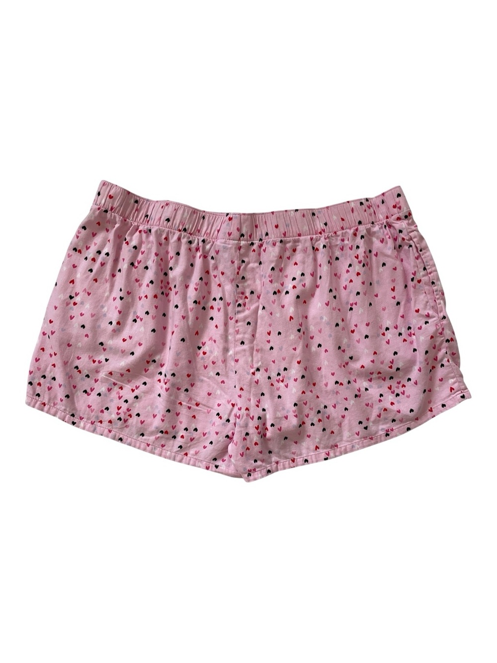 Joyspun Lady’s Pink Heart-Print Boxer Shorts with Elastic Waist Size XL - Picture 2 of 5
